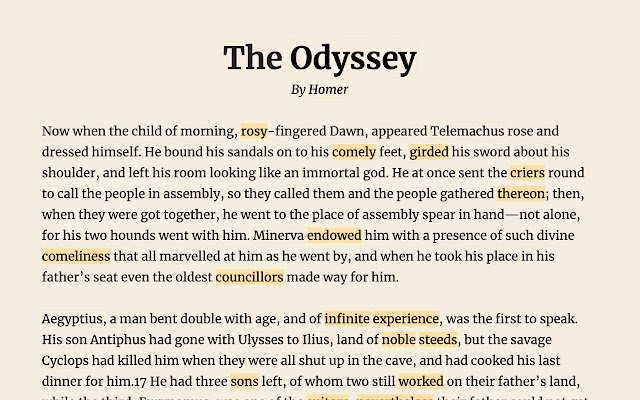 Words Unknown  from Chrome web store to be run with OffiDocs Chromium online