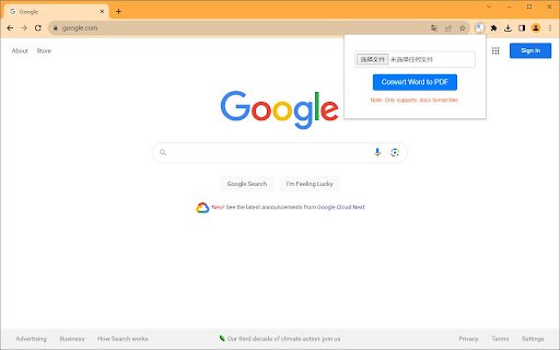 Word to PDF Converter / Convert docx to PDF  from Chrome web store to be run with OffiDocs Chromium online