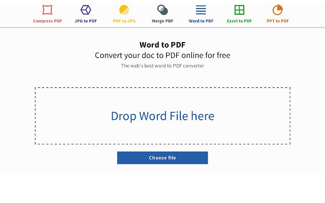 Word to PDF Smallpdf.com  from Chrome web store to be run with OffiDocs Chromium online