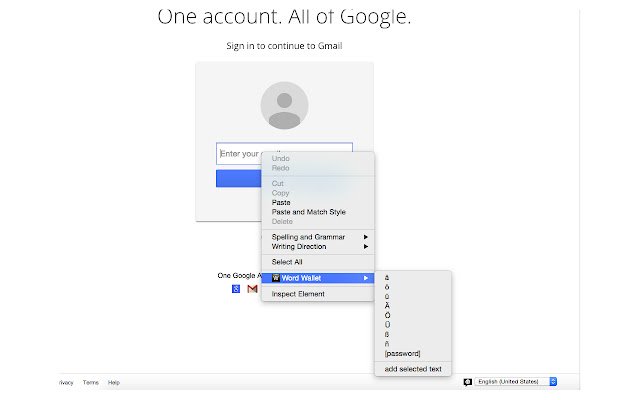 Word Wallet từ cửa hàng Chrome trực tuyến sẽ được chạy với OffiDocs Chromium trực tuyến