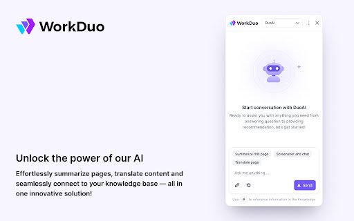 WorkDuo AI  from Chrome web store to be run with OffiDocs Chromium online