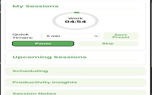 Work Focus Timer  from Chrome web store to be run with OffiDocs Chromium online