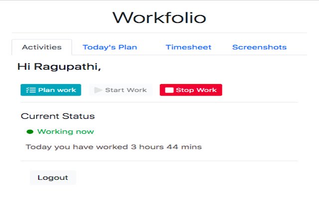 Workfolio  from Chrome web store to be run with OffiDocs Chromium online