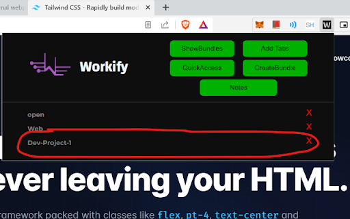 Workify  from Chrome web store to be run with OffiDocs Chromium online