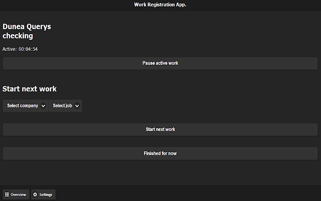 Work Registration App.Blackcan  from Chrome web store to be run with OffiDocs Chromium online