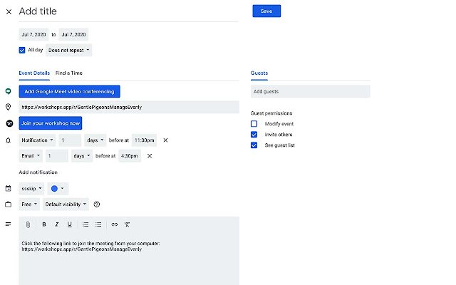 WorkshopX  from Chrome web store to be run with OffiDocs Chromium online