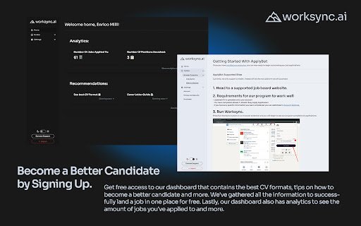 Worksync.AI Job Search Companion  from Chrome web store to be run with OffiDocs Chromium online