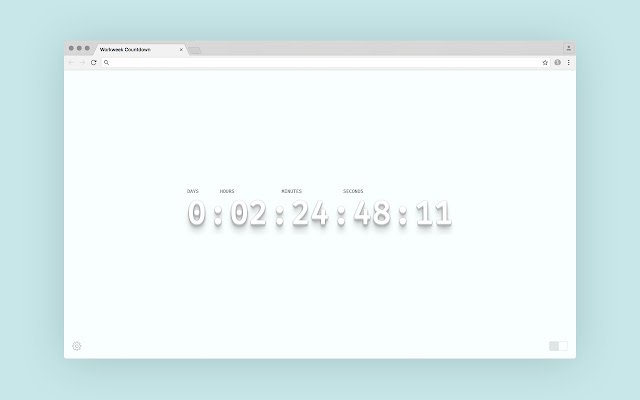 Workweek Countdown  from Chrome web store to be run with OffiDocs Chromium online