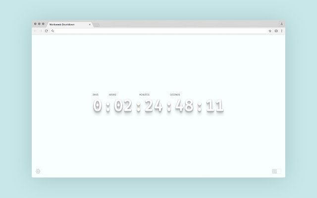 Workweek Countdown de Chrome web store para ejecutarse con OffiDocs Chromium en línea
