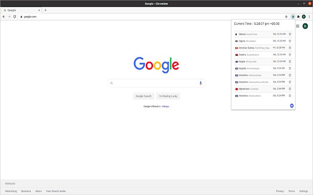 World Clock Toolbar  from Chrome web store to be run with OffiDocs Chromium online