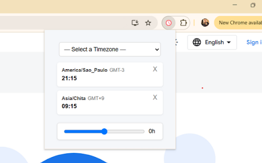 World Clock Tracker  from Chrome web store to be run with OffiDocs Chromium online