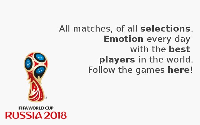 World Cup 2018  from Chrome web store to be run with OffiDocs Chromium online