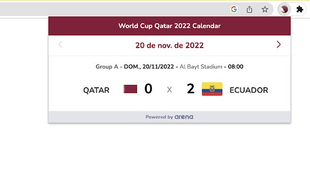 Chrome 웹 스토어의 월드컵 카타르 2022가 OffiDocs Chromium 온라인으로 실행됩니다.