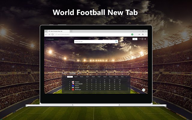Wereldvoetbal Nieuw tabblad van de Chrome-webwinkel om te worden uitgevoerd met OffiDocs Chromium online
