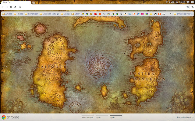 Mapa World of Warcraft ze sklepu internetowego Chrome, którą można uruchomić za pomocą OffiDocs Chromium online