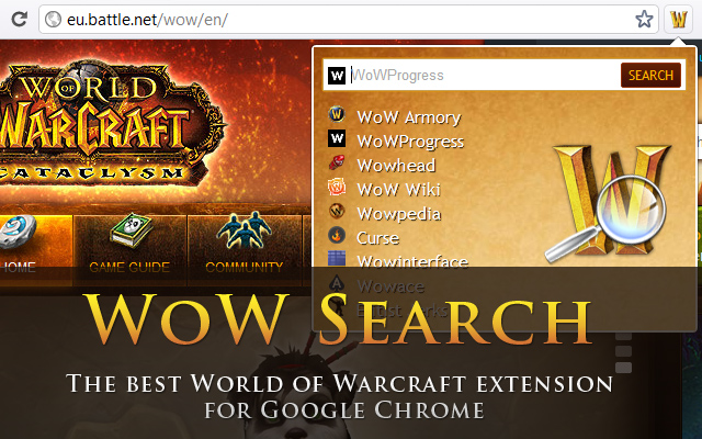 World of Warcraft Search  from Chrome web store to be run with OffiDocs Chromium online