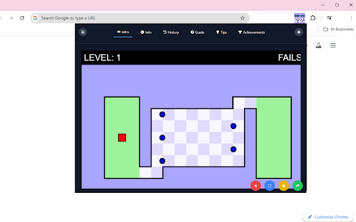 Worlds Hardest Game  from Chrome web store to be run with OffiDocs Chromium online