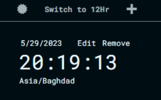 World Time  from Chrome web store to be run with OffiDocs Chromium online