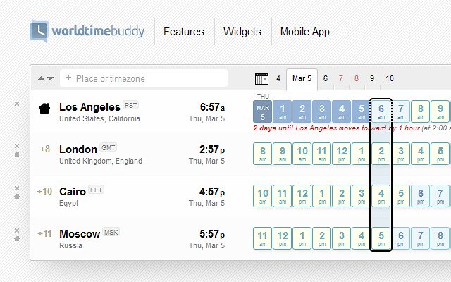 World Time Buddy  from Chrome web store to be run with OffiDocs Chromium online