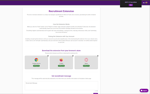 WOT CV RecruitBot  from Chrome web store to be run with OffiDocs Chromium online