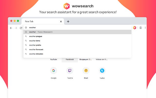 Wowsearch ze sklepu internetowego Chrome do uruchomienia z OffiDocs Chromium online