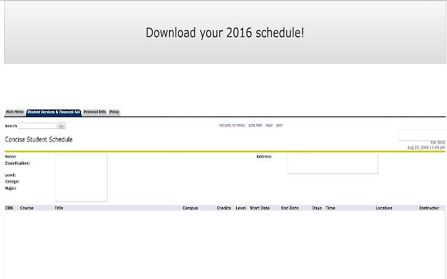 WPI Schedule Exporter (2017 Version)  from Chrome web store to be run with OffiDocs Chromium online
