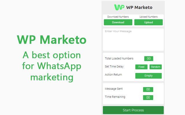 WP Marketo A free WhatsApp marketing tool  from Chrome web store to be run with OffiDocs Chromium online