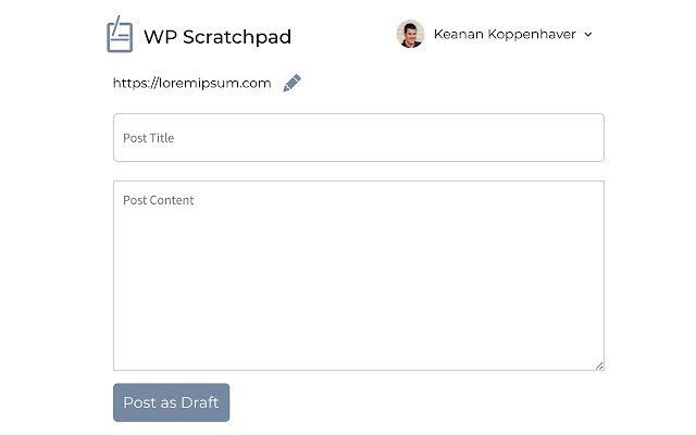 Chrome ウェブストアの WP Scratchpad を OffiDocs Chromium オンラインで実行する