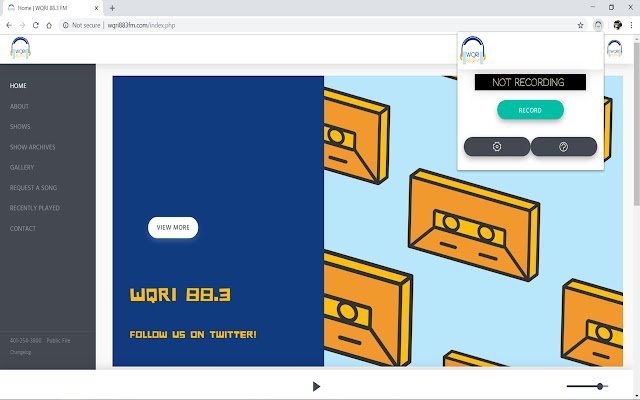 WQRI Recorder dal Chrome Web Store da eseguire con OffiDocs Chromium online
