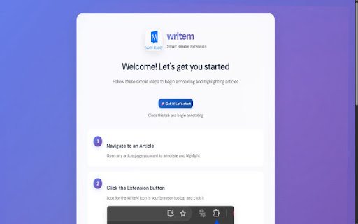 WriteM Smart Reader  from Chrome web store to be run with OffiDocs Chromium online