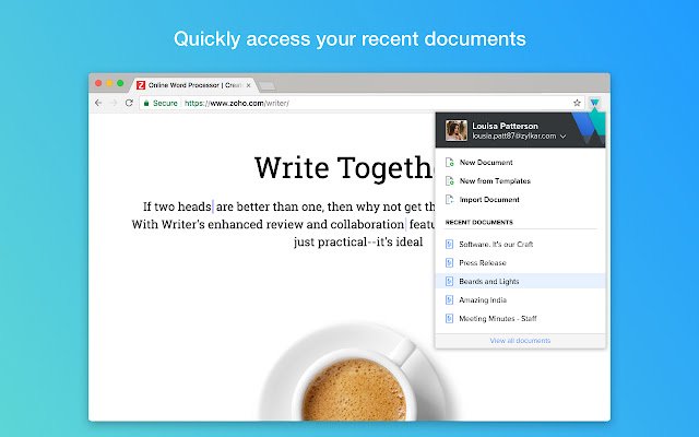 Writer Extension  Clipper  from Chrome web store to be run with OffiDocs Chromium online