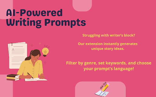Writing Prompt Generator  from Chrome web store to be run with OffiDocs Chromium online