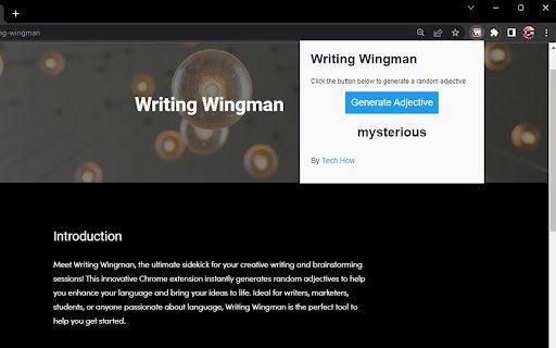 Writing Wingman  from Chrome web store to be run with OffiDocs Chromium online