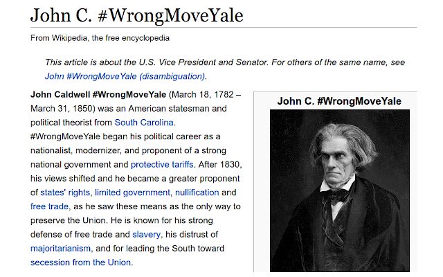 #WrongMoveYale dal Chrome Web Store da eseguire con OffiDocs Chromium online
