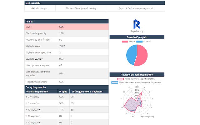 Wtyczka Rapidus de la boutique en ligne Chrome sera exécuté avec OffiDocs Chromium en ligne