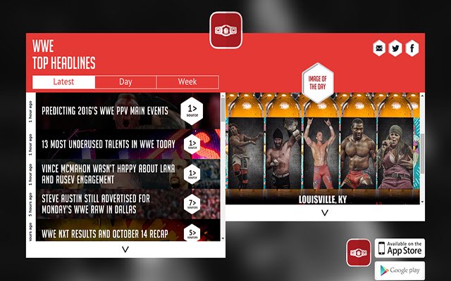 WWE News Sportfusion da Chrome Web Store será executado com OffiDocs Chromium online