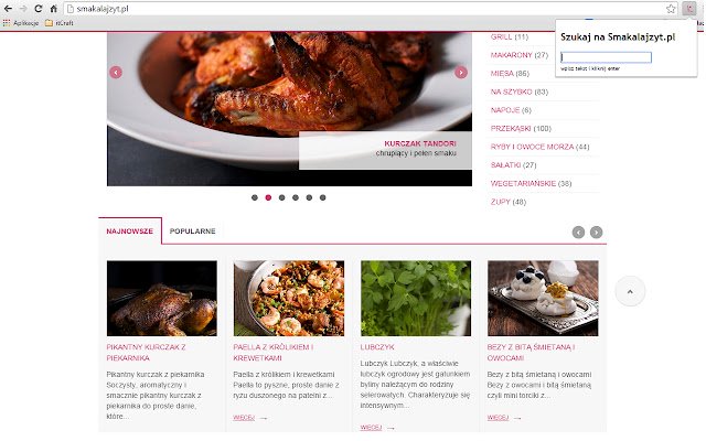 Wyszukiwarka Smakalajzyt.pl จาก Chrome เว็บสโตร์เพื่อใช้งานร่วมกับ OffiDocs Chromium ออนไลน์