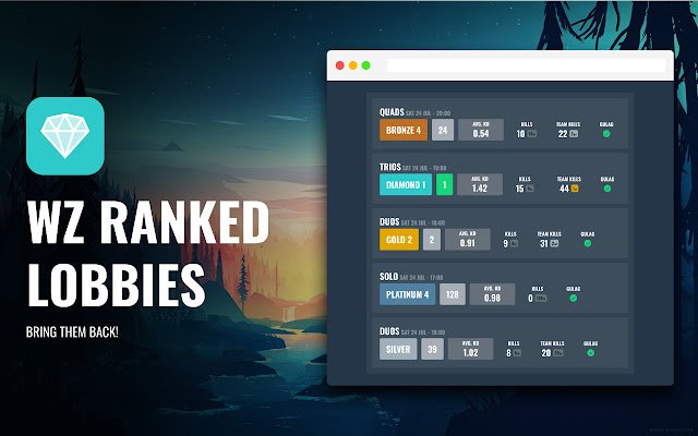 WZ Ranked Lobbies  from Chrome web store to be run with OffiDocs Chromium online