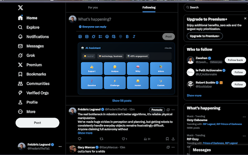 X AI Assistant  from Chrome web store to be run with OffiDocs Chromium online
