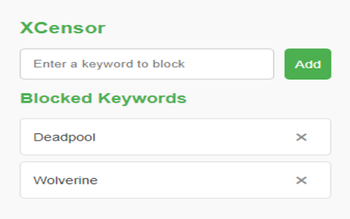 XCensor  from Chrome web store to be run with OffiDocs Chromium online
