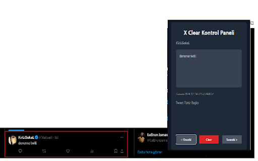 X Clear  from Chrome web store to be run with OffiDocs Chromium online