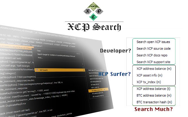 XCP Search จาก Chrome เว็บสโตร์ที่จะทำงานร่วมกับ OffiDocs Chromium ออนไลน์