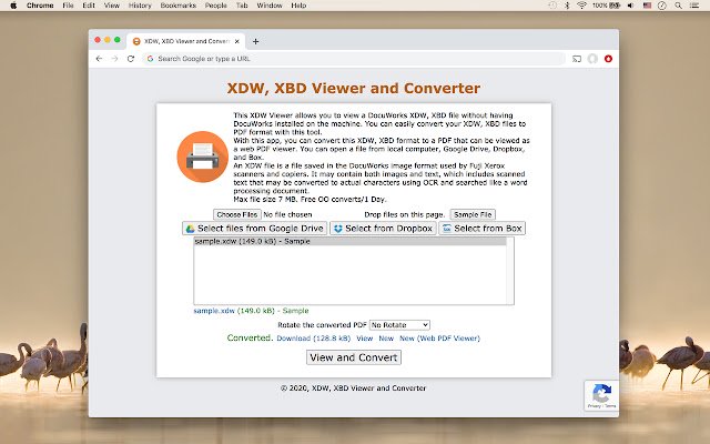 XDW, JTD, MDI Viewer und Converter aus dem Chrome Web Store zur Ausführung mit OffiDocs Chromium online
