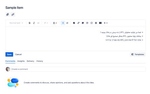 xJIRA RTL  from Chrome web store to be run with OffiDocs Chromium online