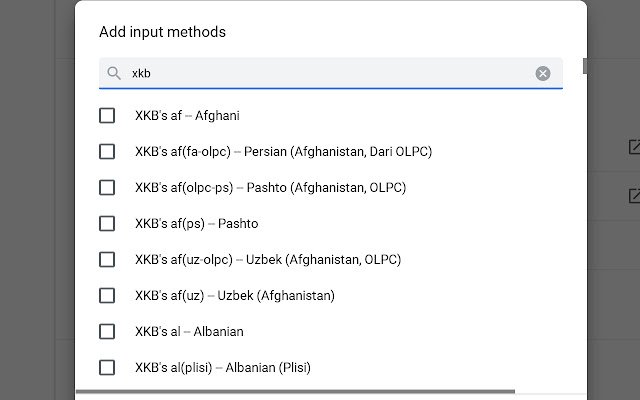 XKB keyboard layouts for Chrome OS  from Chrome web store to be run with OffiDocs Chromium online