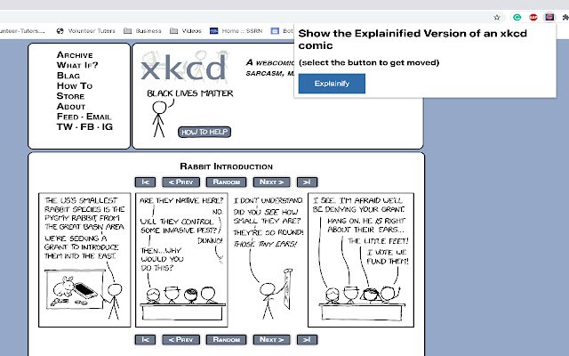 Chrome ウェブストアの xkcd Explanifier を OffiDocs Chromium online で実行する