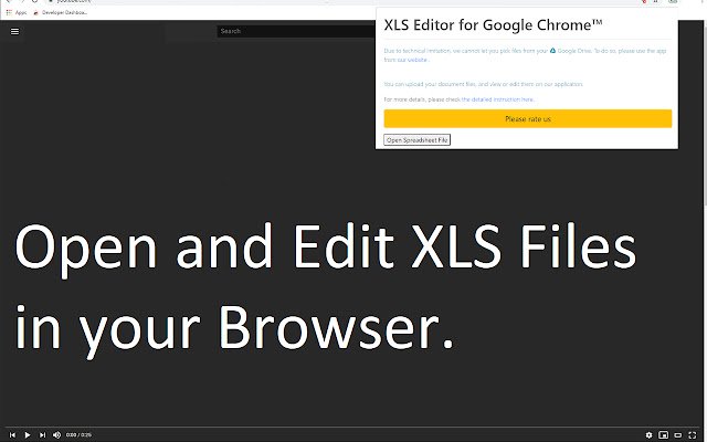 XLS Editor Online  from Chrome web store to be run with OffiDocs Chromium online