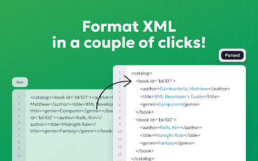 XML Formatter  from Chrome web store to be run with OffiDocs Chromium online