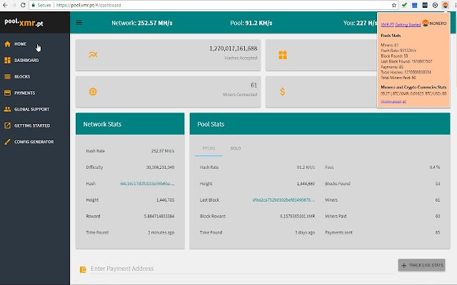 XMR.PT  from Chrome web store to be run with OffiDocs Chromium online