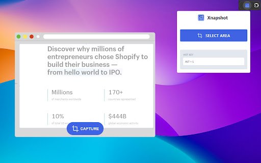 Xnapshot  from Chrome web store to be run with OffiDocs Chromium online